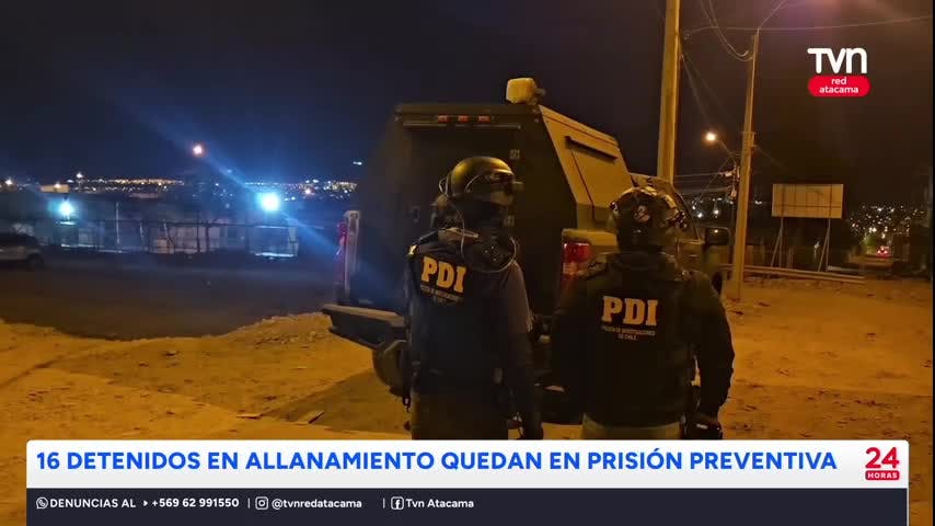 Detenidos en allanamiento masivo en prisión preventiva