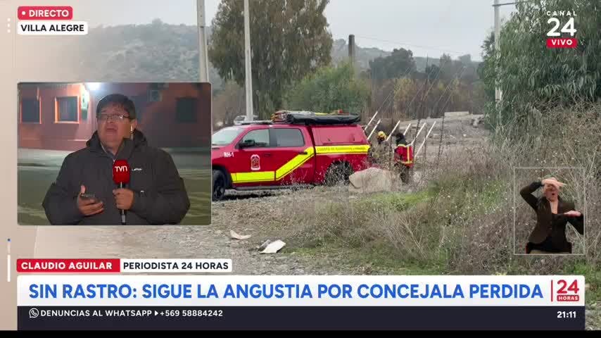 Continúa intensa búsqueda de concejala desaparecida en Villa Alegre 