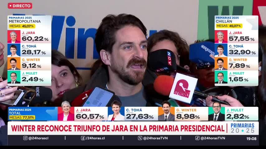 Winter reconoce triunfo de Jeannette Jara: "contará con todo el apoyo del partido Frente Amplio"