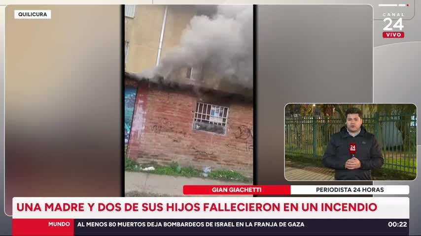 Niña de 4 años continúa en riesgo vital tras incendio que dejó a su madre y hermanos fallecidos en Quilicura