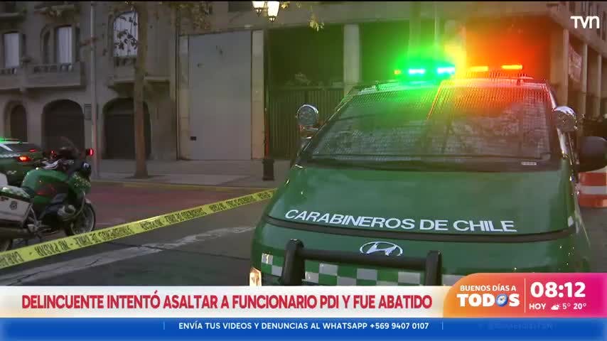 Delincuente intentó a asaltar a un funcionario de PDI y fue abatido 