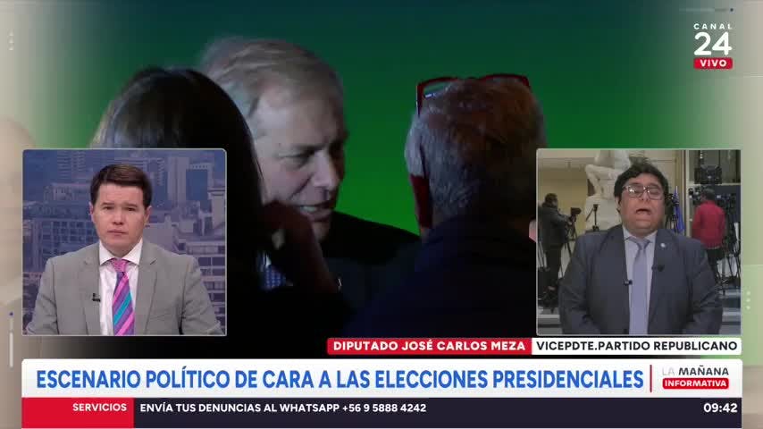 Diputado Meza (Republicano): "Es importante que Matthei haga explícito" apoyo a Kast en posible segunda vuelta
