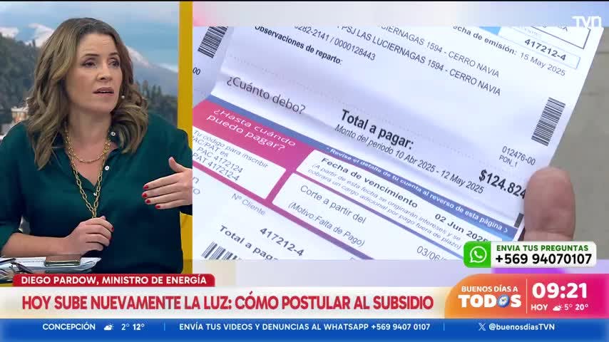 Ministro de Energía explica el paso a paso para postular al Subsidio Eléctrico 