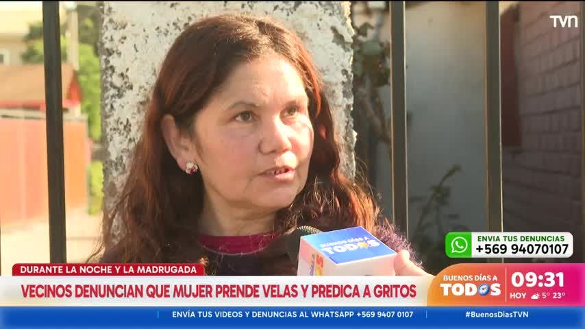 Durante la madrugada: Vecinos denuncian que mujer prende velas, predica y maldice a gritos 