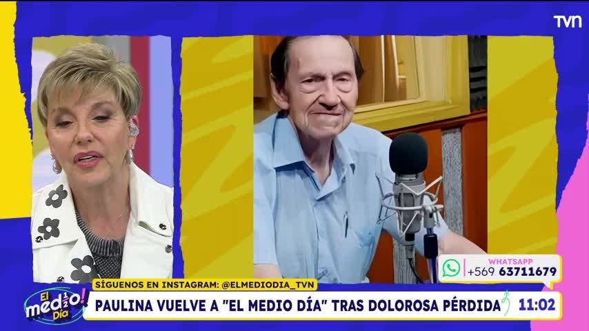El emotivo regreso de Paulina Nin a "El Medio Día" tras dolorosa pérdida familiar 