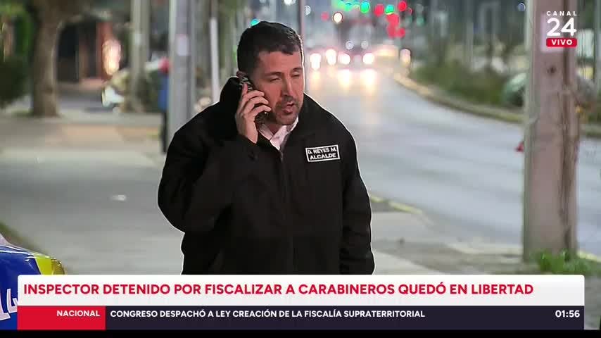 Liberan a inspector municipal detenido tras intentar fiscalizar a carabinero de civil