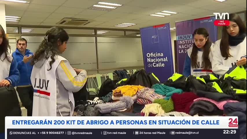 Estudiantes de Talca reunieron kit de abrigo para personas en situación de calle