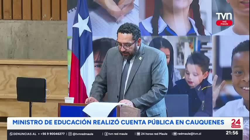 Ministro de Educación realizó balance de gestión en Cauquenes