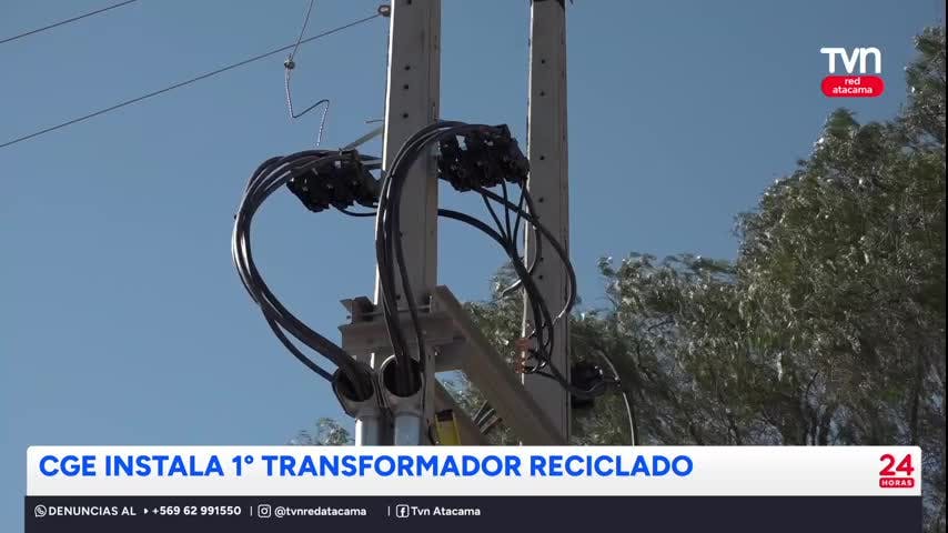 GCE instala el 1° transformador reciclado en Atacama
