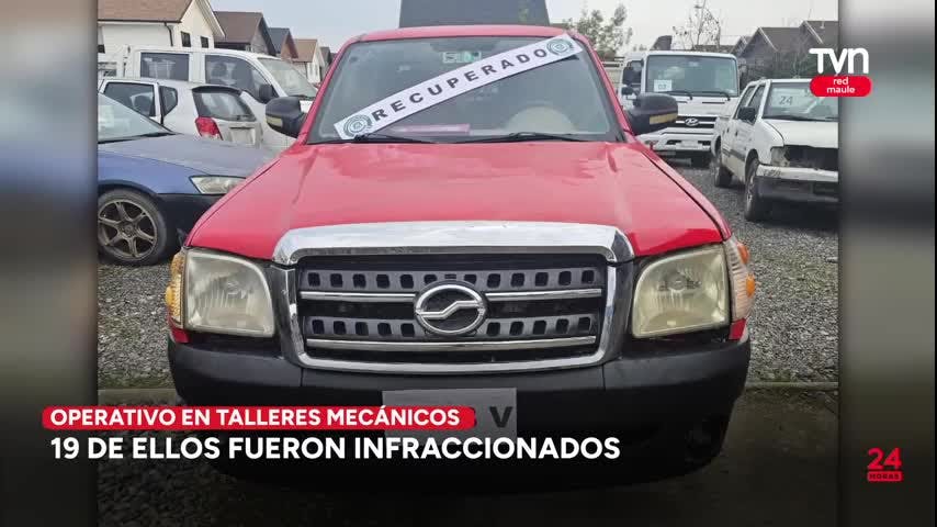 Operativo en talleres mecánicos en Talca