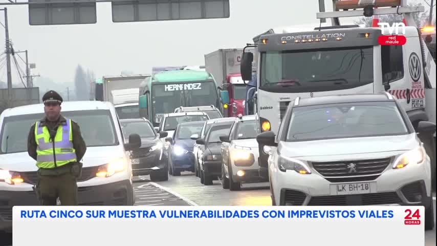 Ruta Cinco Sur muestra vulnerabilidad vial ante siniestros inesperados