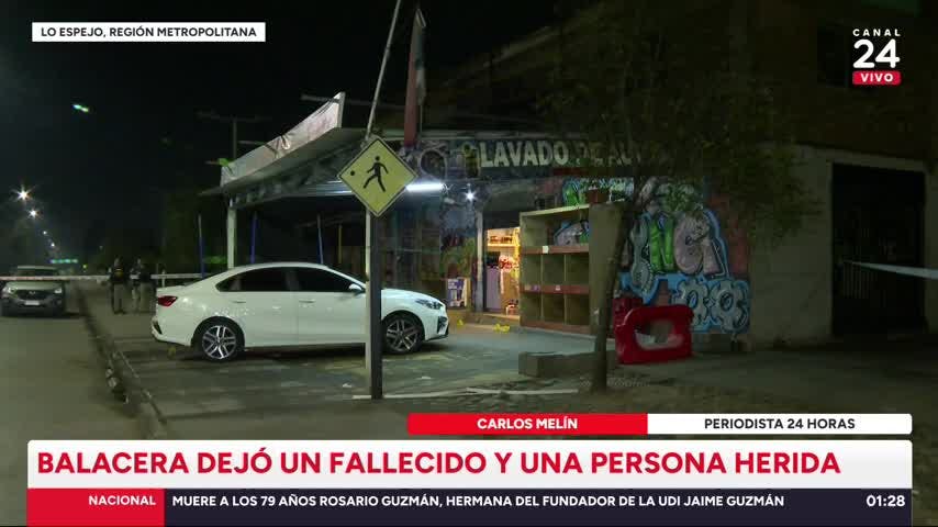 Hombre murió baleado y otro quedó herido al exterior de un lavado de autos en Lo Espejo