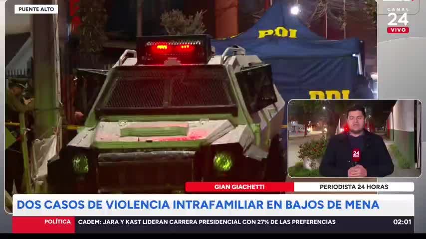 Carabineros abate a hombre que intentó atacarlos con cuchillo tras denuncia de VIF en Puente Alto