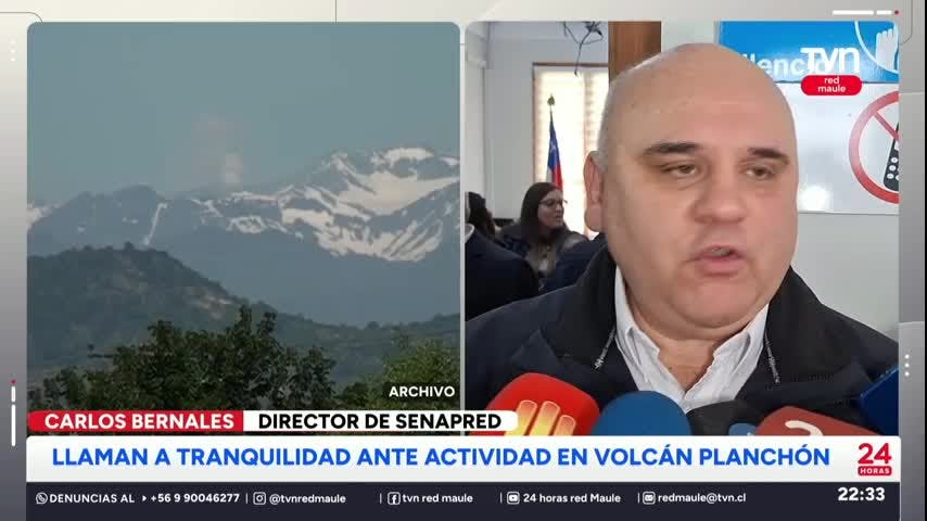 Actividad sísmica en complejo volcánico Planchón - Peteroa  