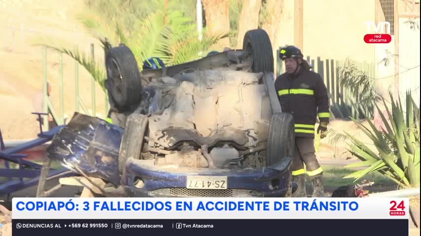 Copiapó: tres fallecidos en accidente