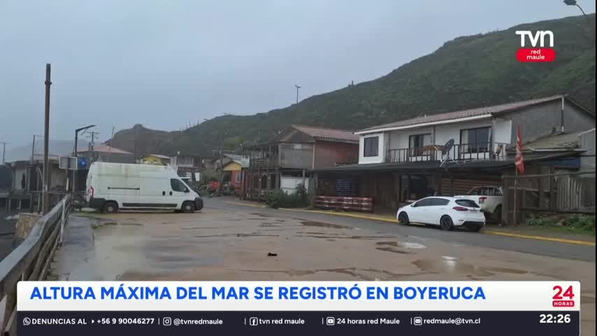 2,50 mts, elevación máxima registrada en Boyeruca