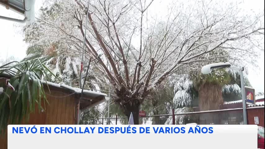 Chollay: volvió la nieve