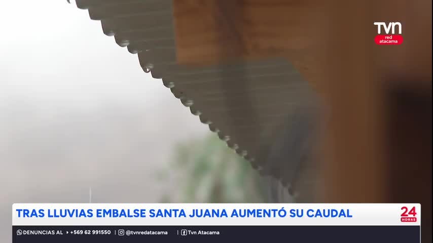 Aumentó caudal de embalse Santa Juana