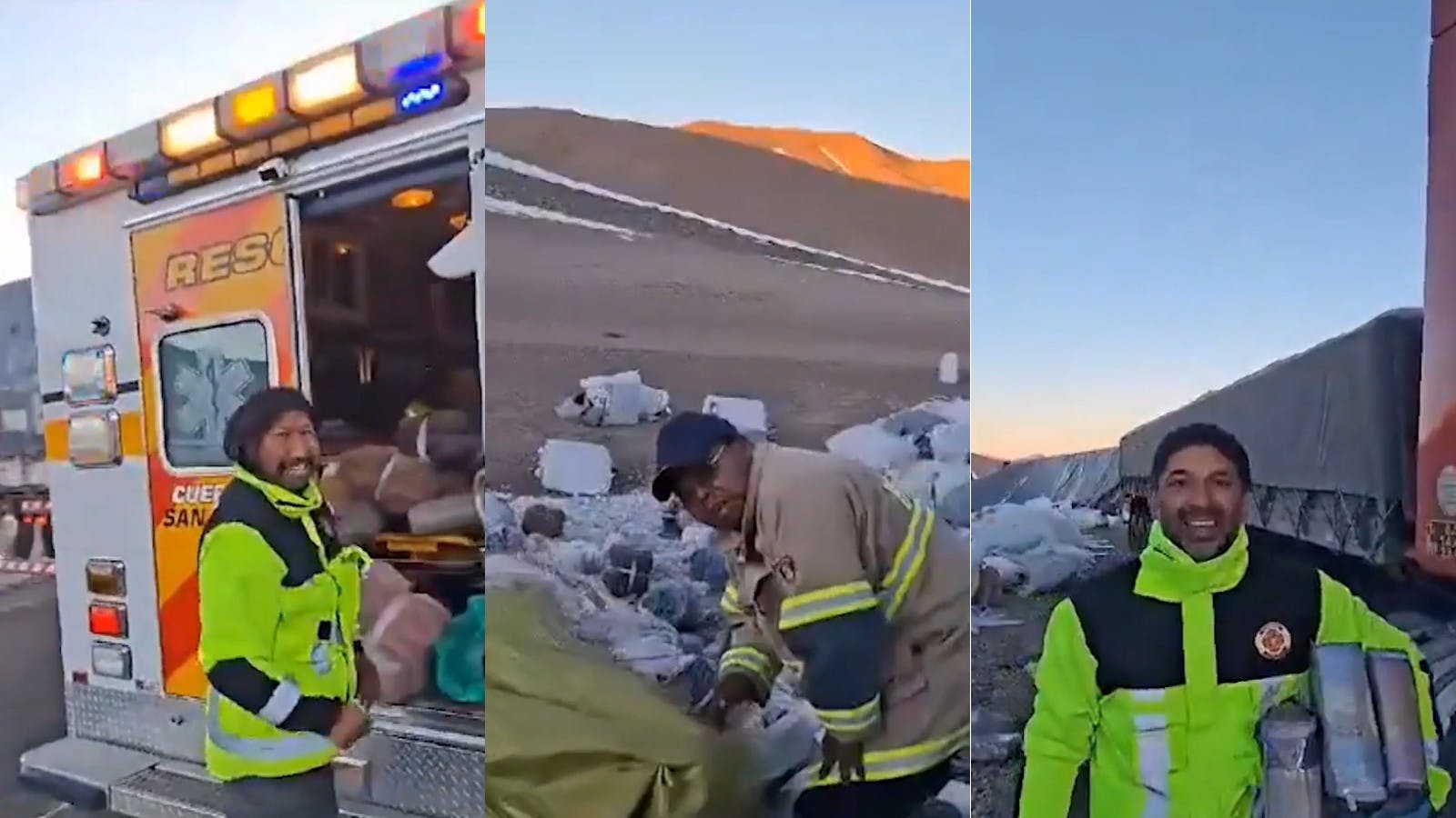 "Todos van a ser famosos": Acusan a bomberos de robar mercadería en plena emergencia