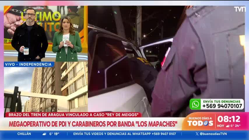 Mega operativo de PDi y Carabineros en Independencia por banda "Los Mapaches" 