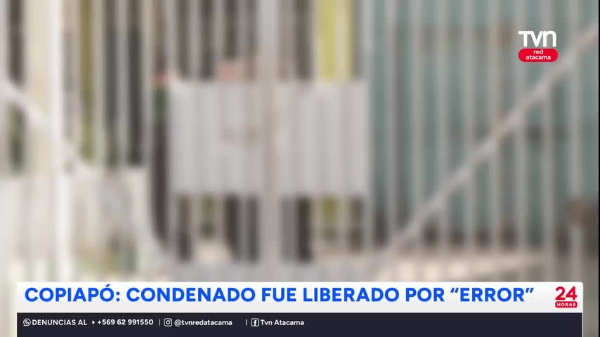 Copiapó: reo quedó en libertad por “error”