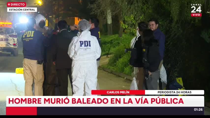Hombre murió baleado en Estación Central: desconocidos habrían disparado en varias ocasiones