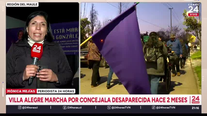 Villa Alegre marcha por concejala desaparecida hace 2 meses 