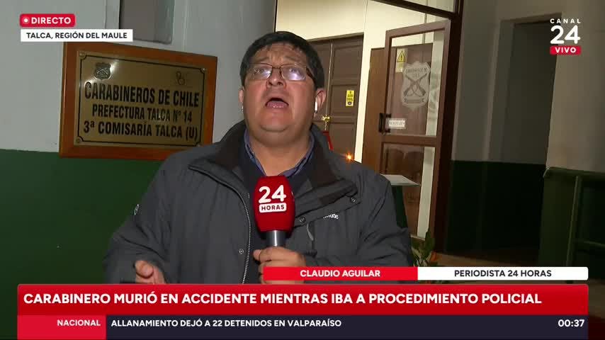Motociclista de Carabineros fallece en accidente ocurrido en Talca