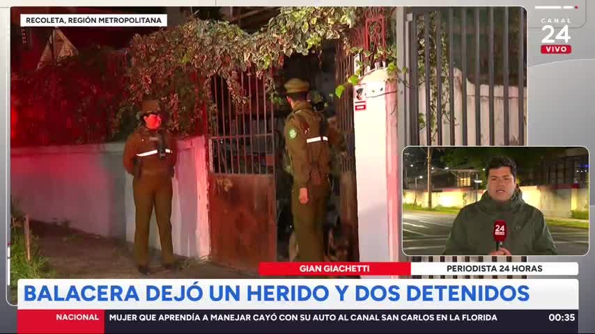 Padre e hijo detenidos por disparar por la espalda a desconocido en Recoleta: hubo discusión previa 