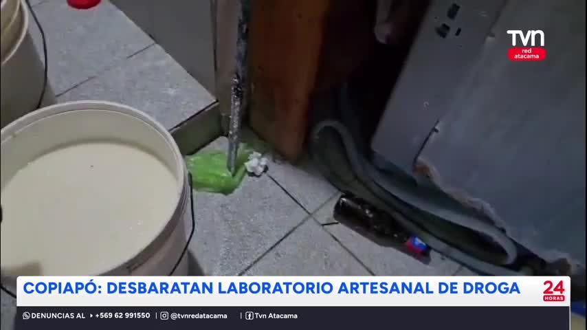 Desbaratan laboratorio artesanal de droga en Copiapó
