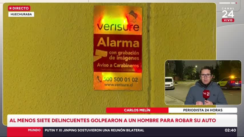 Hombre sufrió brutal golpiza tras el robo de su auto en Huechuraba