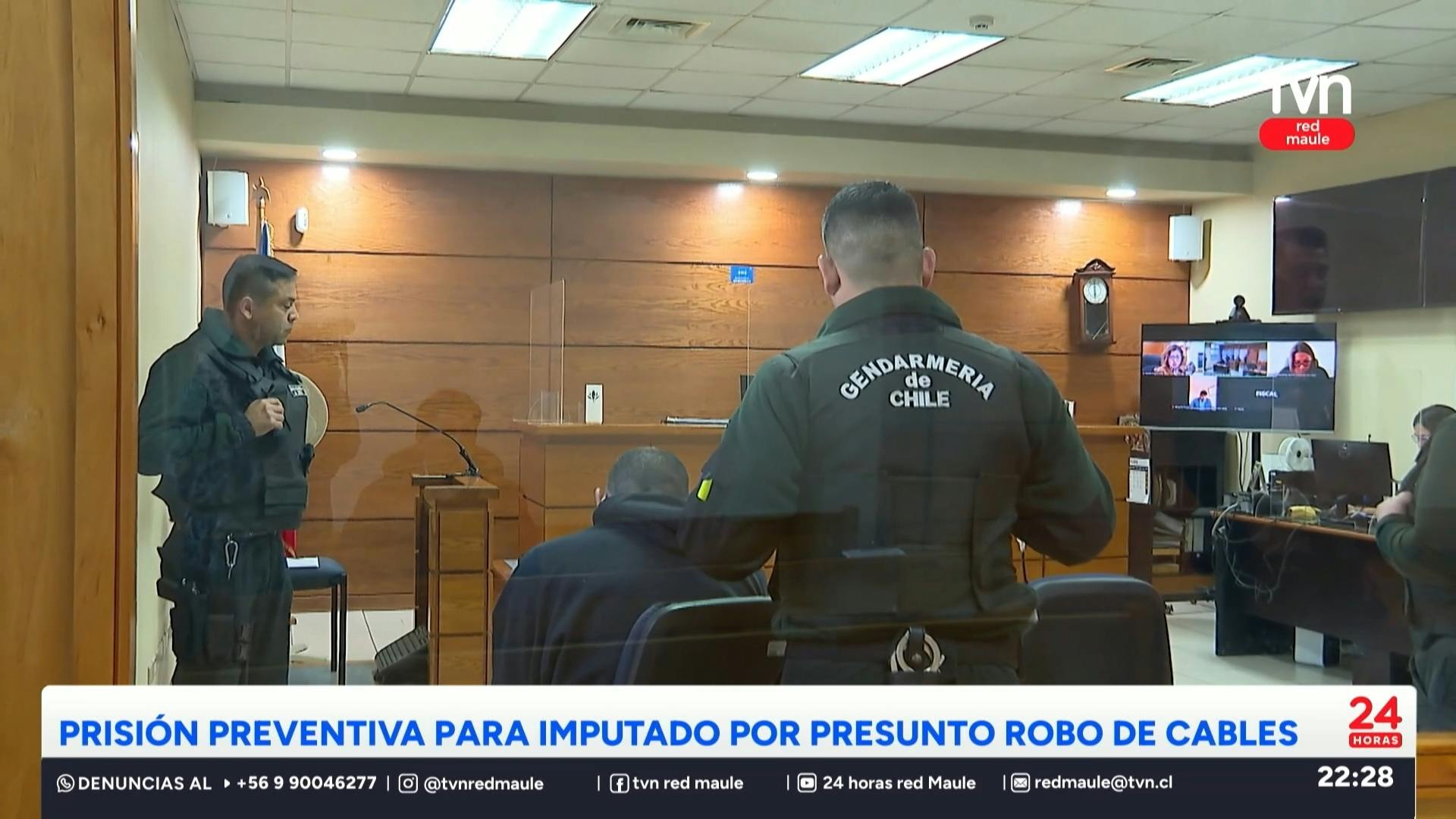 Prisión preventiva para imputado en presunto robo de cables.