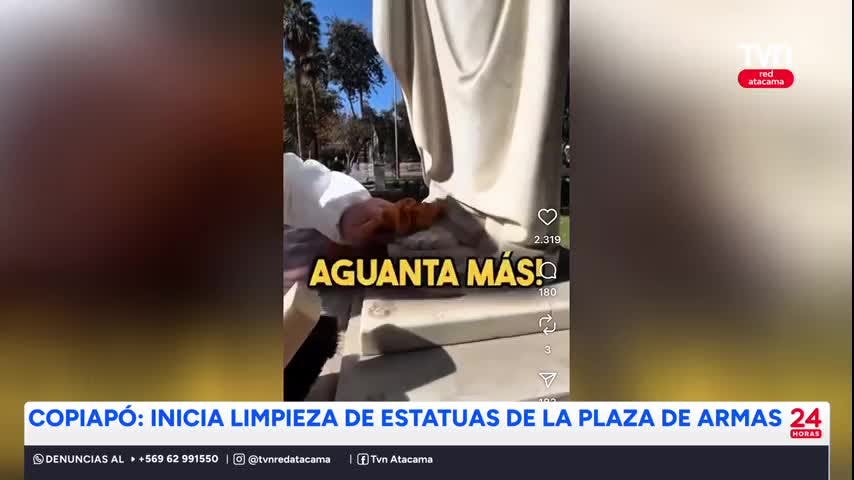 Gestionan limpieza de estatuas patrimoniales