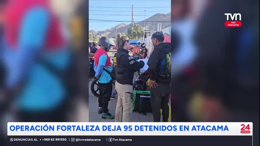 Operativo masivo dejó 95 detenidos