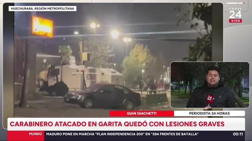 Carabinero recibió piedrazo en su boca en Huechuraba en medio de incidentes del 11 de septiembre