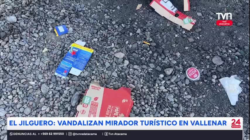 Vandalizan mirador turístico en Vallenar