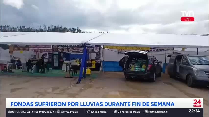 Lluvias obligaron a suspender fondas en comunas del Maule