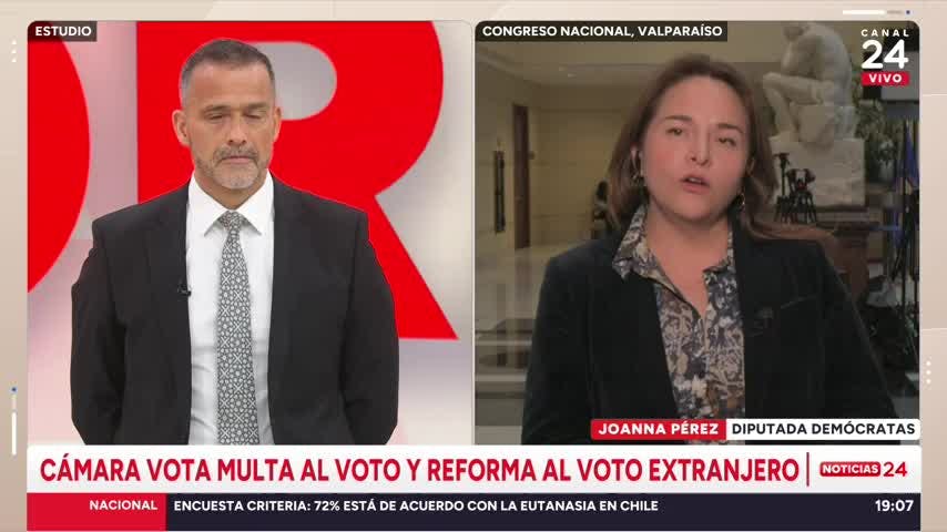Diputada Pérez y voto obligatorio con multa: “Es para esta elección y todas en adelante”