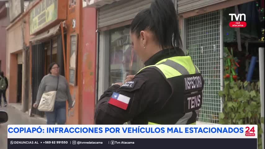Copiapó: Infracciones por vehículos mal estacionados
