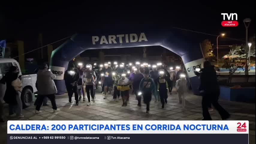 Aniversario comunal: Realizan corrida nocturna en Caldera