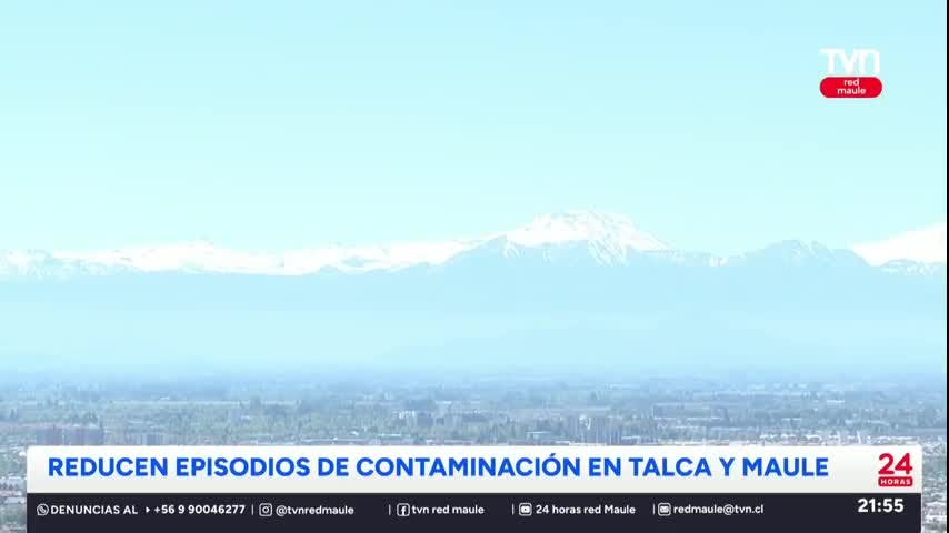 Episodios críticos de contaminación disminuyeron en Talca y Maule