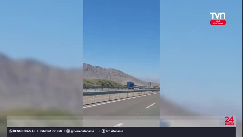 Copiapó: Captan camión circulando contra el tránsito