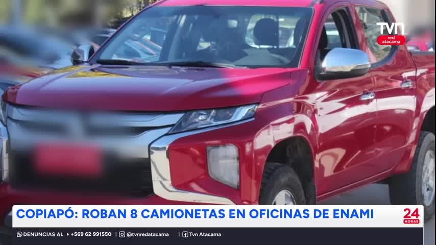 Copiapó: Roban 8 camionetas en Oficinas de Enami
