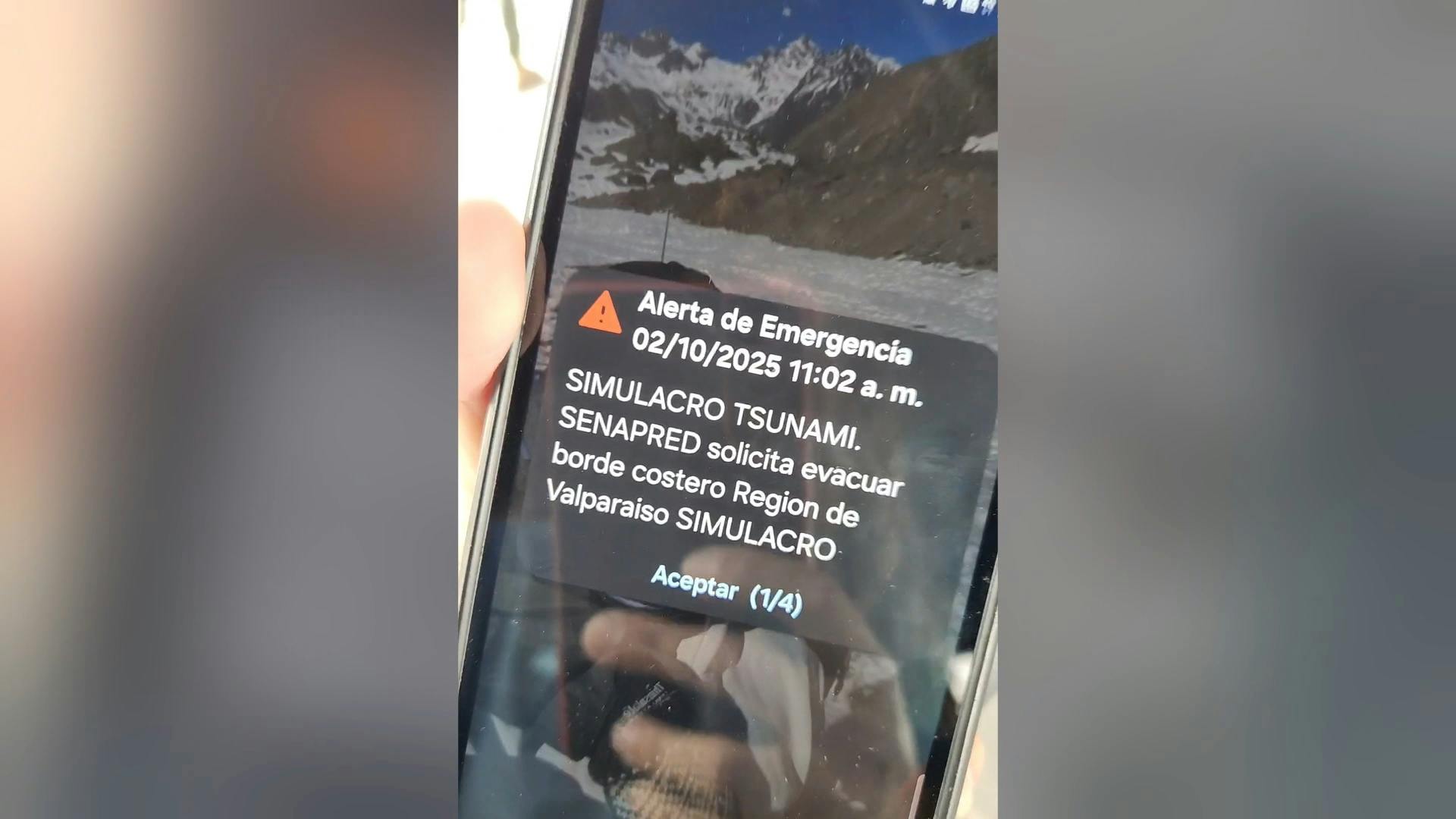 Simulacro de evacuación por tsunami