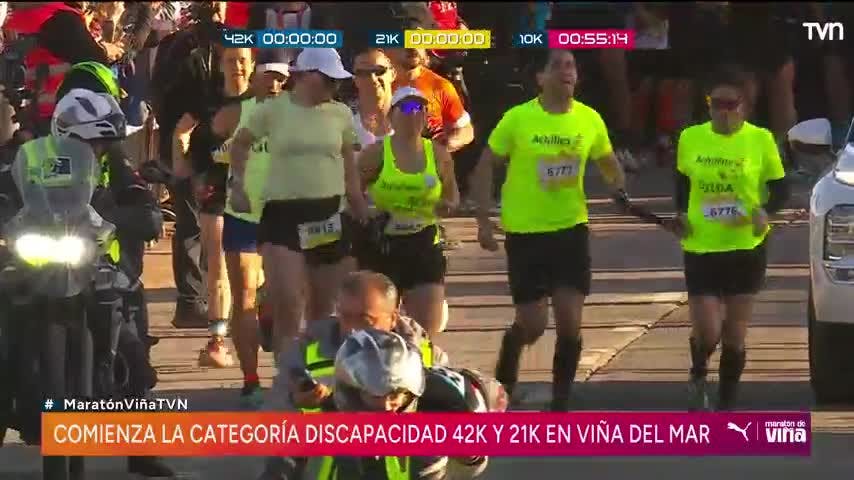 Así fue la largada de la categoría discapacidad 21K y 42K