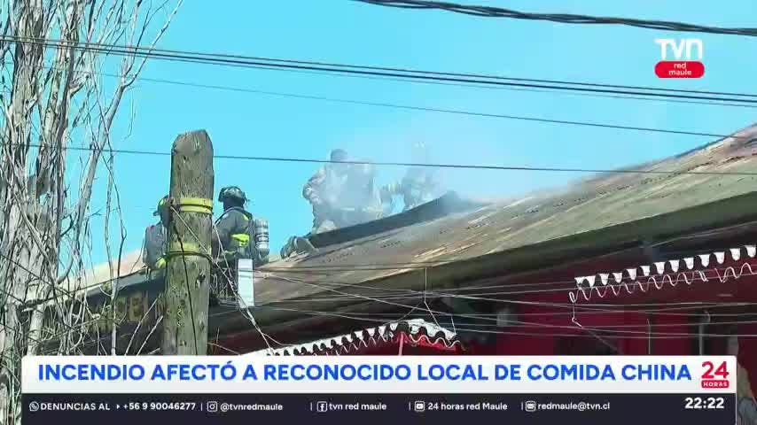 Se registró incendio en reconocido restaurante de Talca