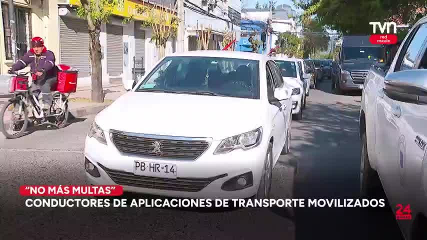 Conductores de aplicaciones de transporte se movilizaron