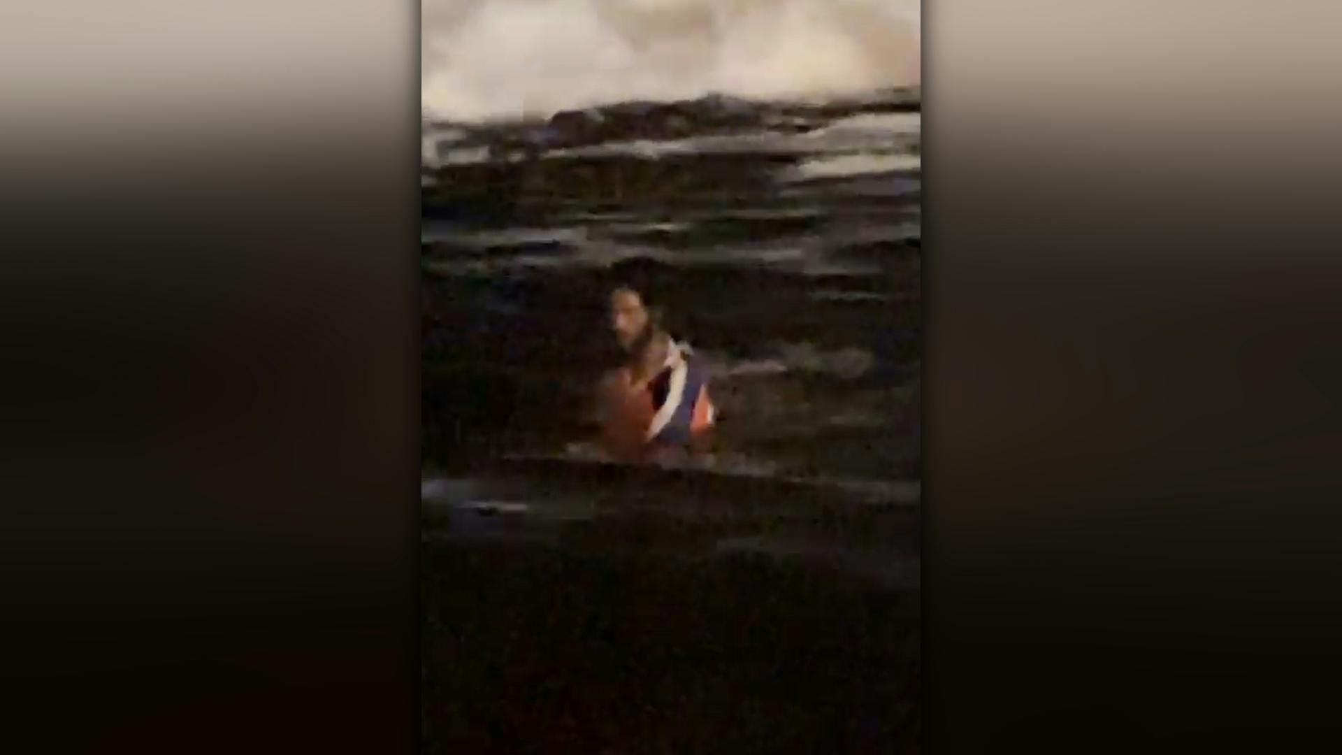 Ciudadano extranjero se lanzó al mar para evitar la detención ciudadana 