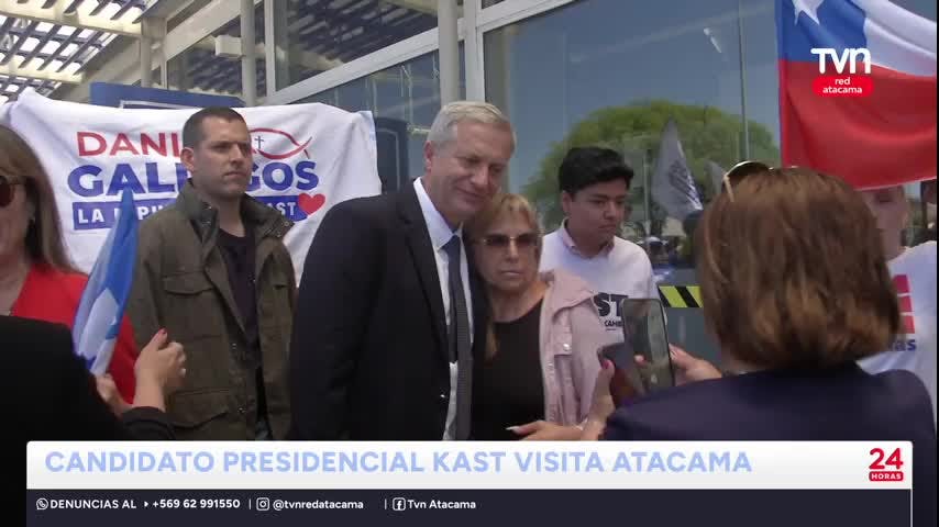 Candidato presidencial Kast de visita en la región