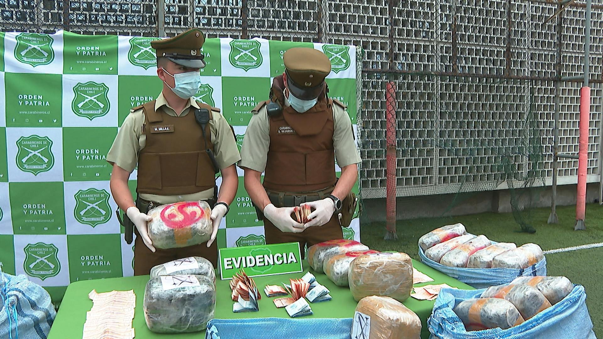 Carabineros decomisa 700 kilos de droga en la región